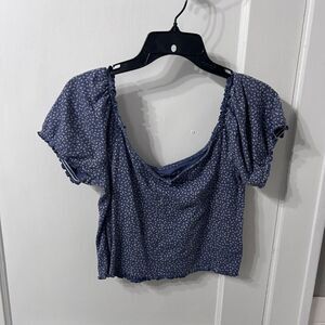 American Eagle Outfitters Blue Floral shirt